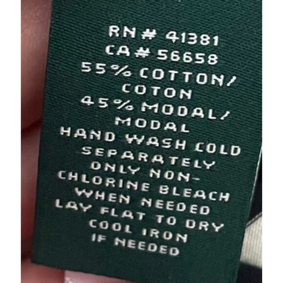 Lauren Ralph Lauren Striped Short Sleeve Gold Buttons Metallic Black White XS - Picture 6 of 6